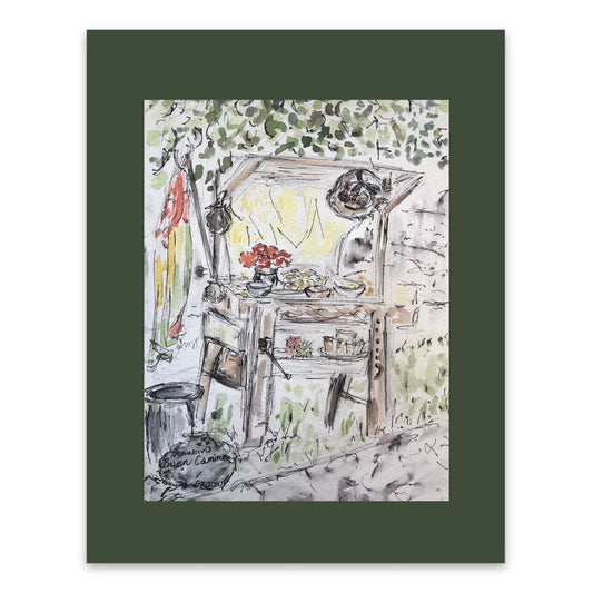 Hospitality Table on the Camino watercolour