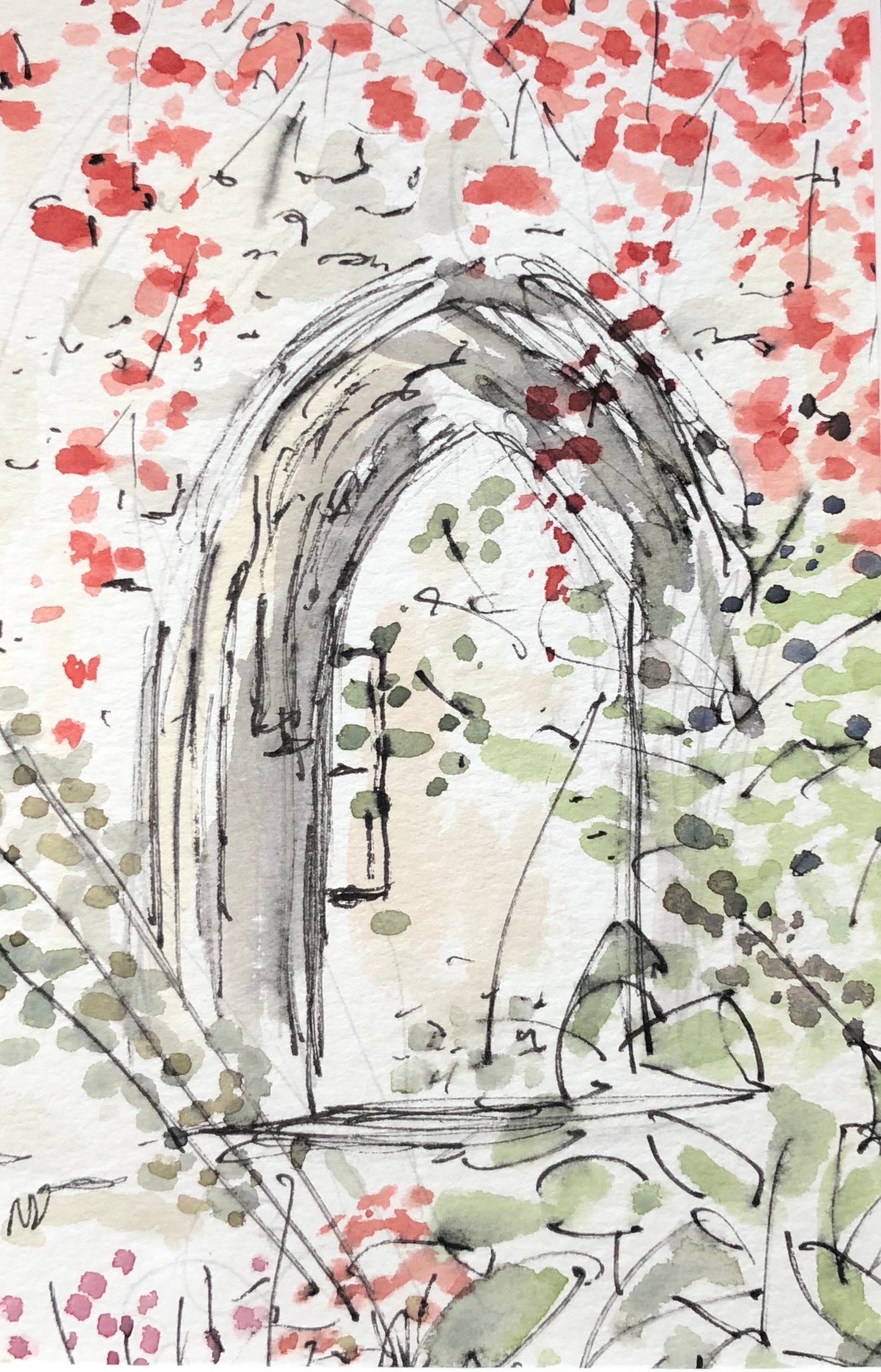 Autumnal Archway - Pocket of Art Watercolour