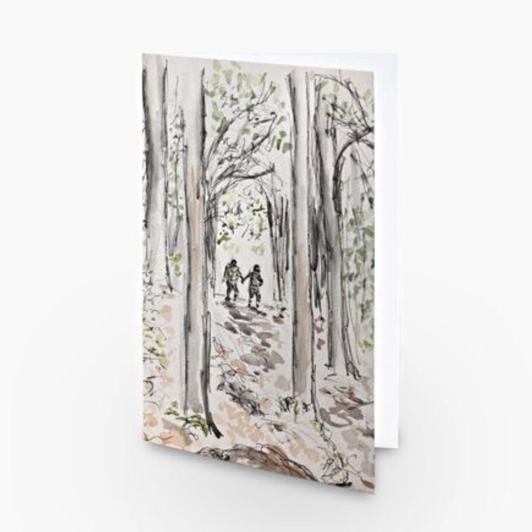 Couple in the Woods - Pocket of Art Greetings Card