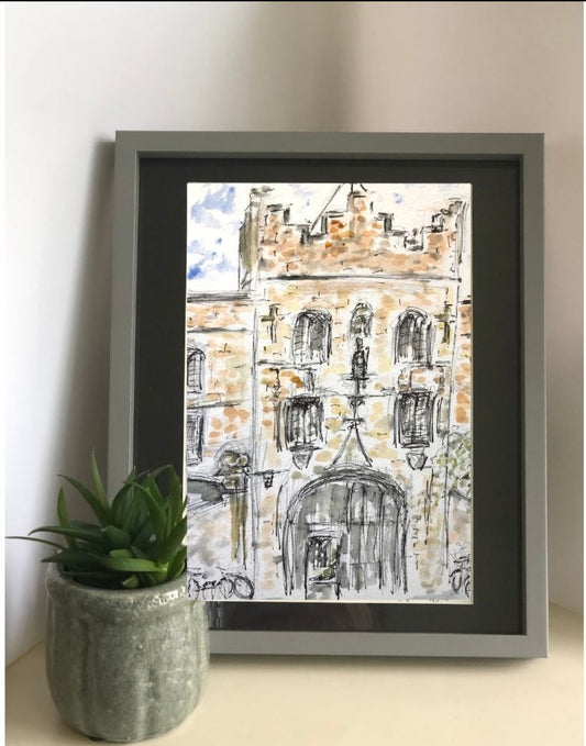 Jesus College. Cambridge UK - Pocket of Art Watercolour