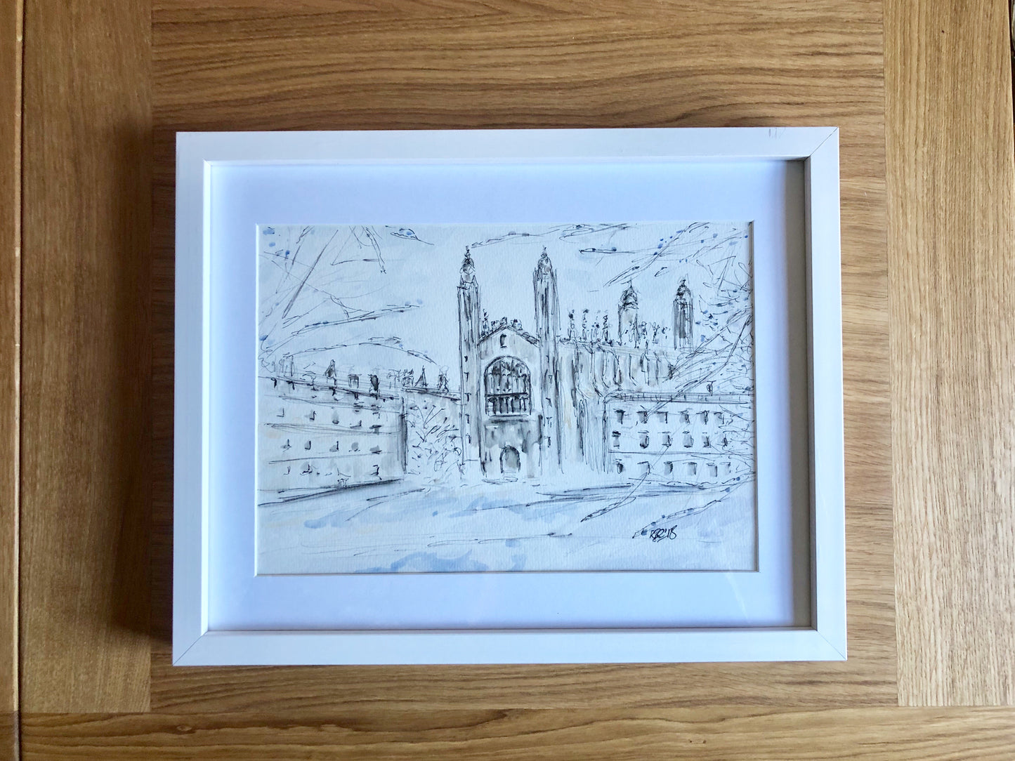 Kings College in the snow - SOLD - Pocket of Art Watercolour