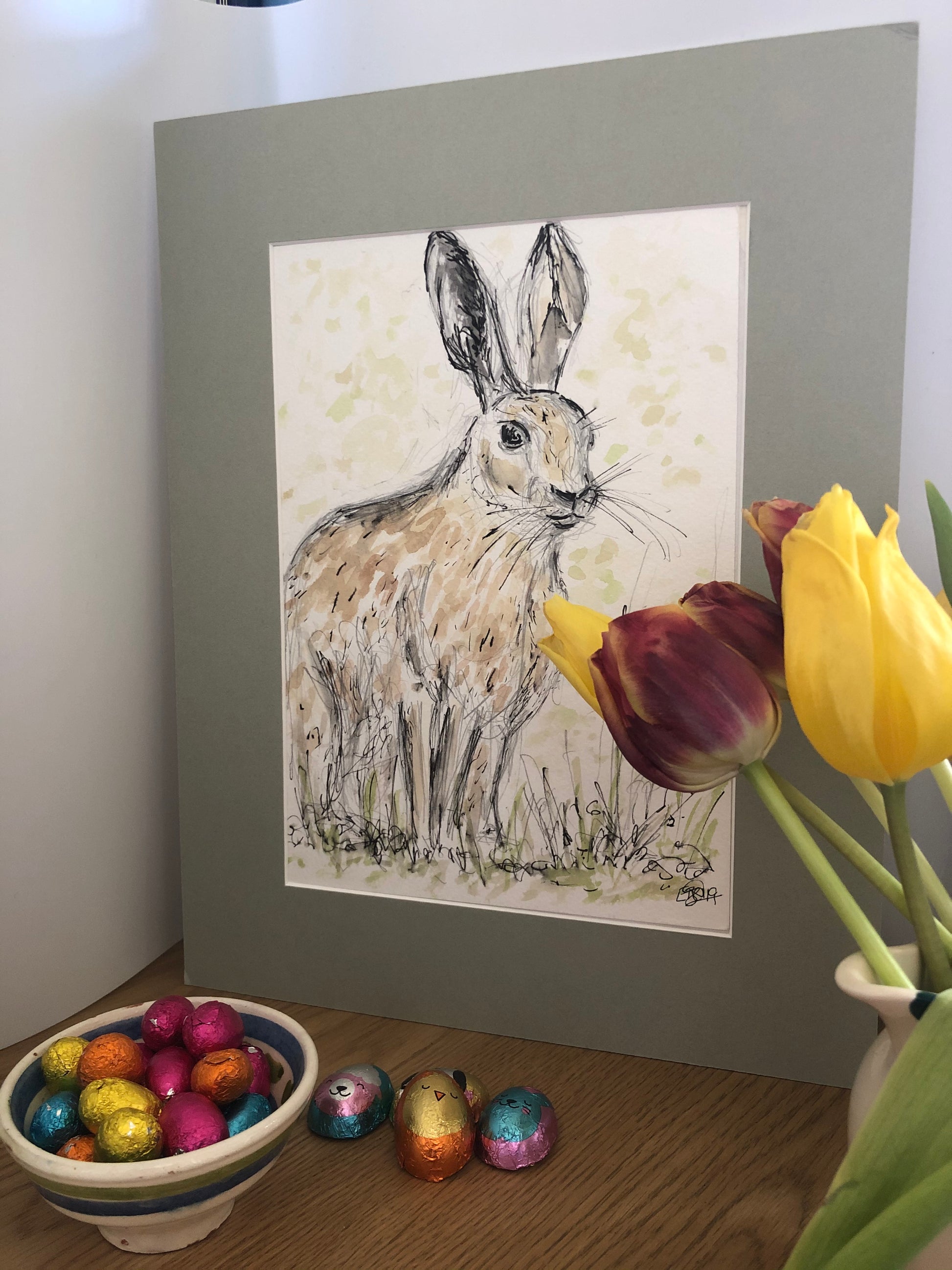 Long Eared Hare in the Wild - Pocket of Art Watercolour