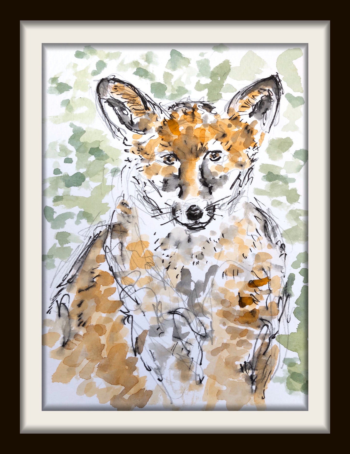 Mr Fox watercolour - Pocket of Art Watercolour