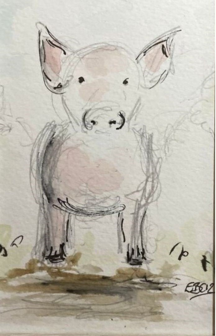 Petula Piggy - Pocket of Art Illustration