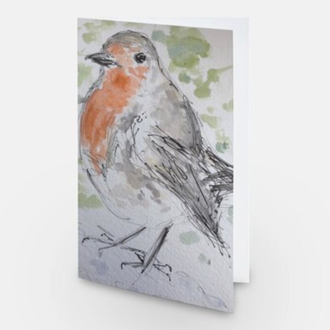 Robin Redbreast Greetings Card - Pocket of Art Greetings Card