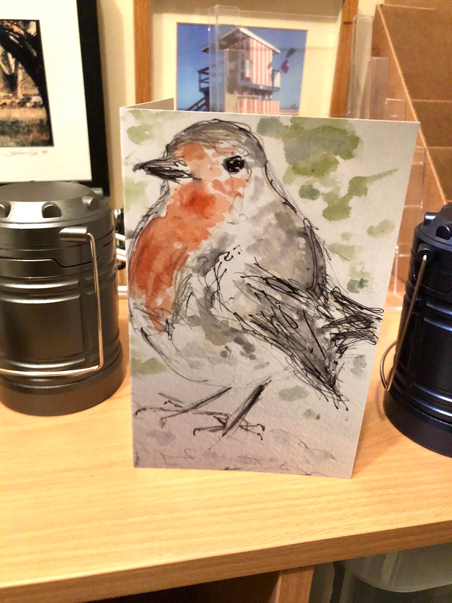 Robin Redbreast Greetings Card - Pocket of Art Greetings Card