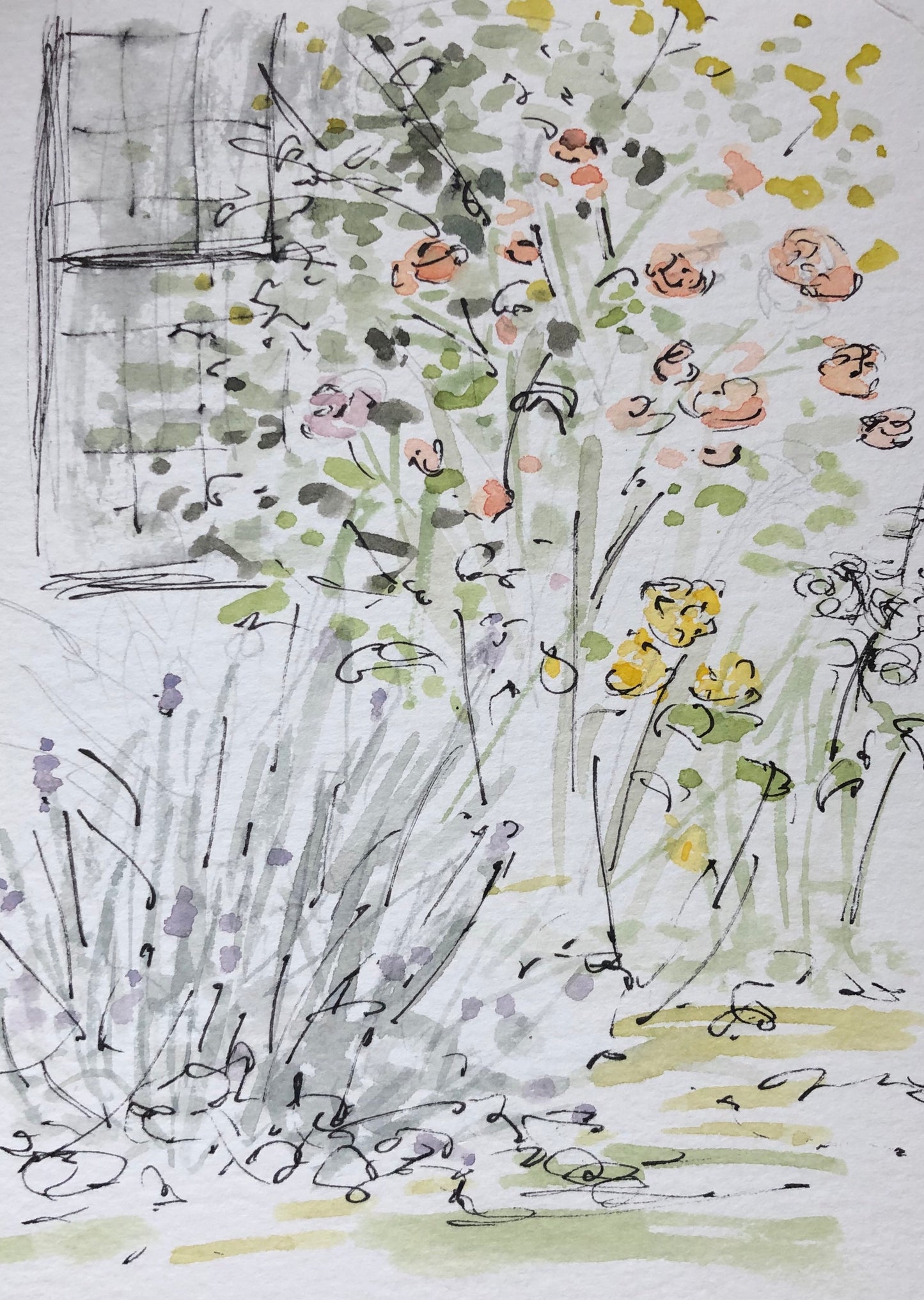 Rose Garden Retreat - Pocket of Art Watercolour