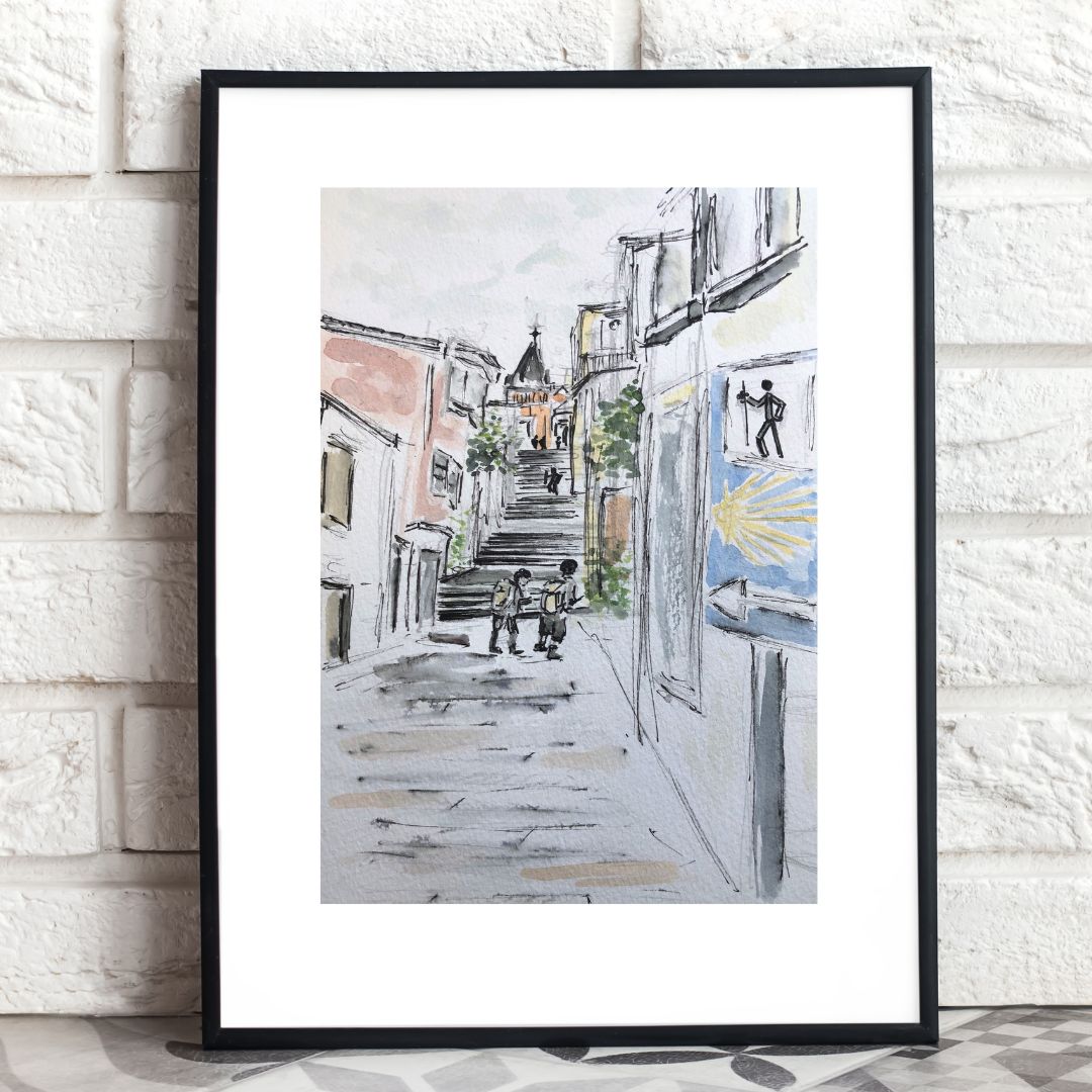 Steps of Sarria - Pocket of Art Illustration