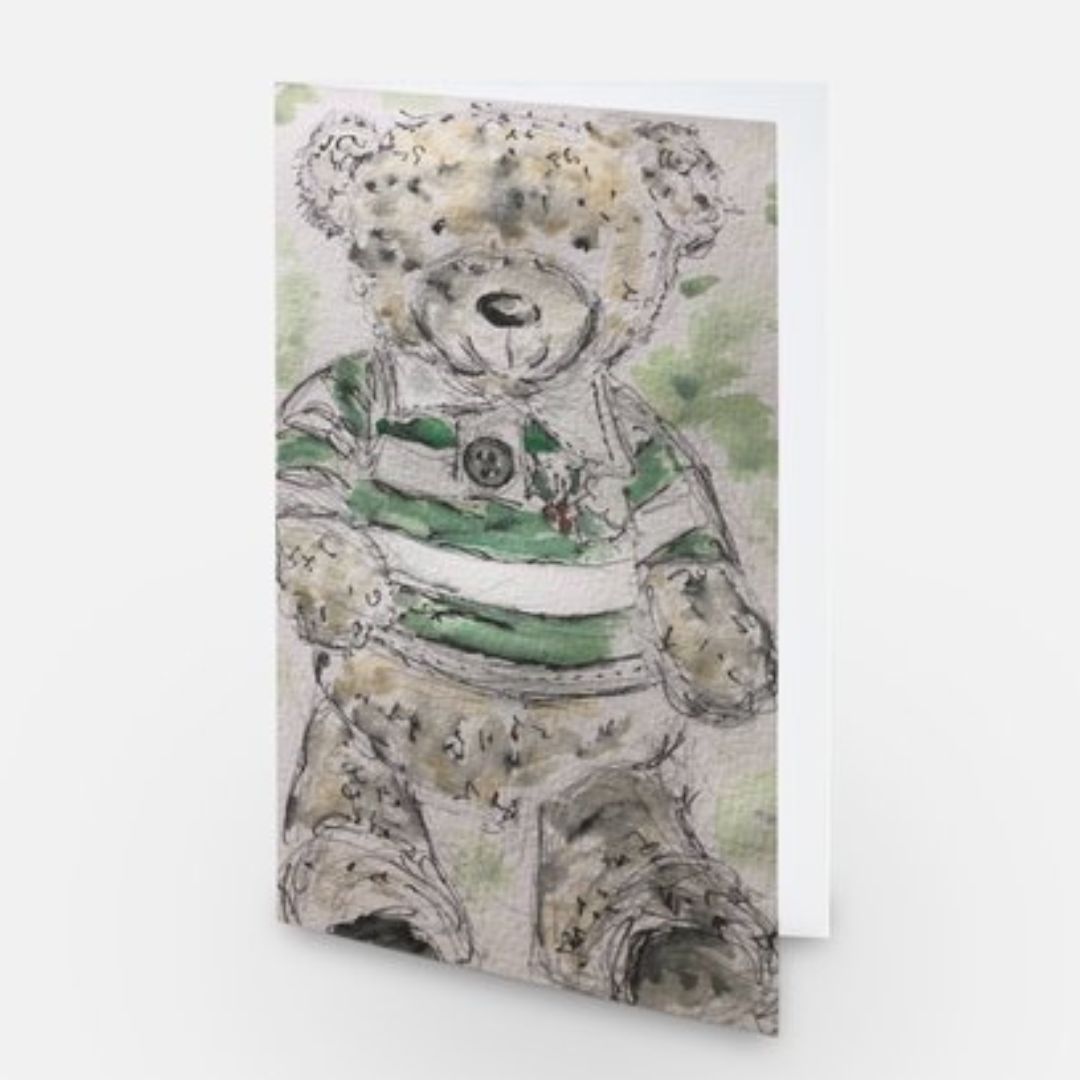 Teddy Bear Ruff - Pocket of Art Greetings Card