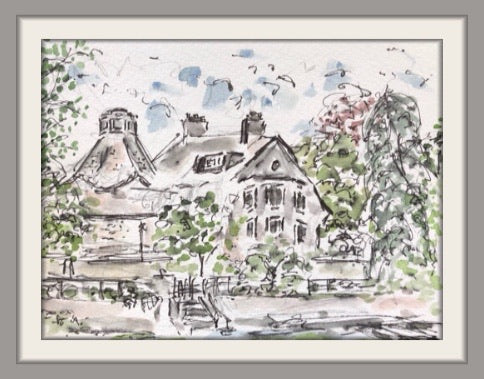 The Malthouse on the riverbank - Pocket of Art Watercolour