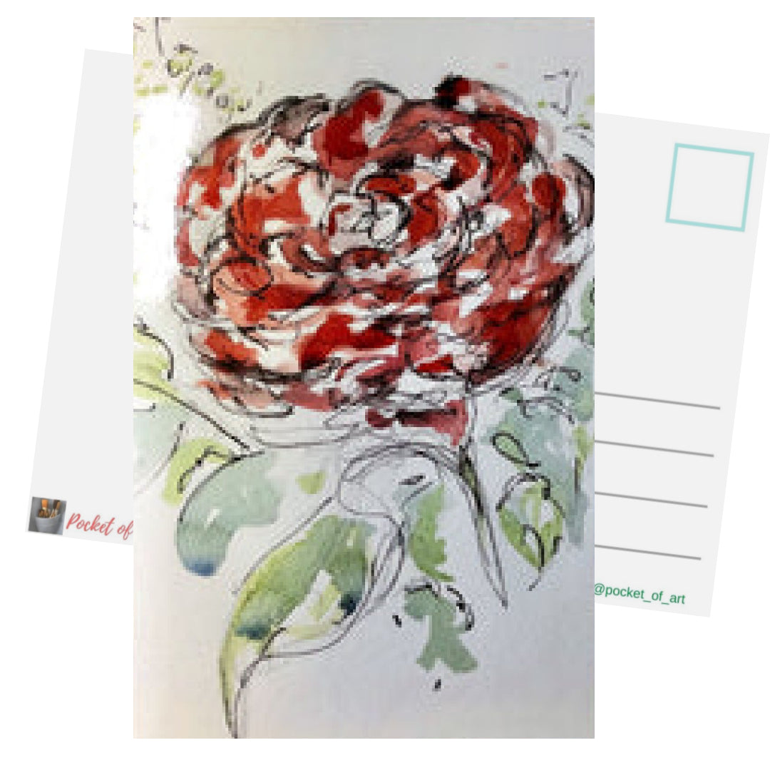 Single Rose Bloom Postcard